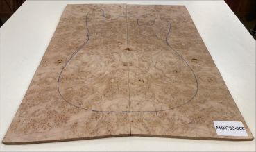 Top Maserahorn - Maple Burl Westcoast, 2-tlg. 8mm Einzelstück #006